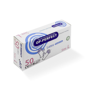 دستکش لاتکس بدون پودر سایز بزرگ 50 عددی اوپی پرفکت