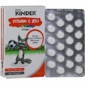 قرص جویدنی ویتامین سی 250 فیشر کیندر