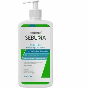 ژل شوینده و اسکراب پوست های چرب و دارای آکنه سبوژل آردن سبوما