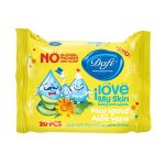 دستمال مرطوب نرم کننده و پاک کننده کودک 20 عددی دافی - تصویر 2