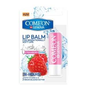 بالم لب درخشان کننده با اسانس توت فرنگی کامان