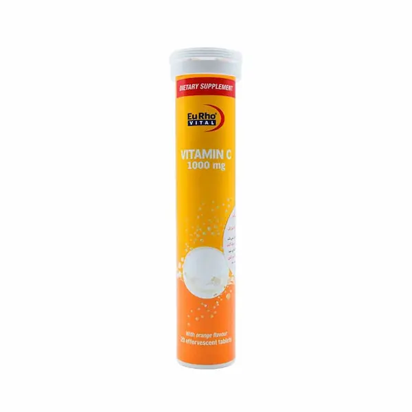 قرص جوشان ویتامین سی یوروویتال قرص جوشان ویتامین سی 1000 یوروویتال