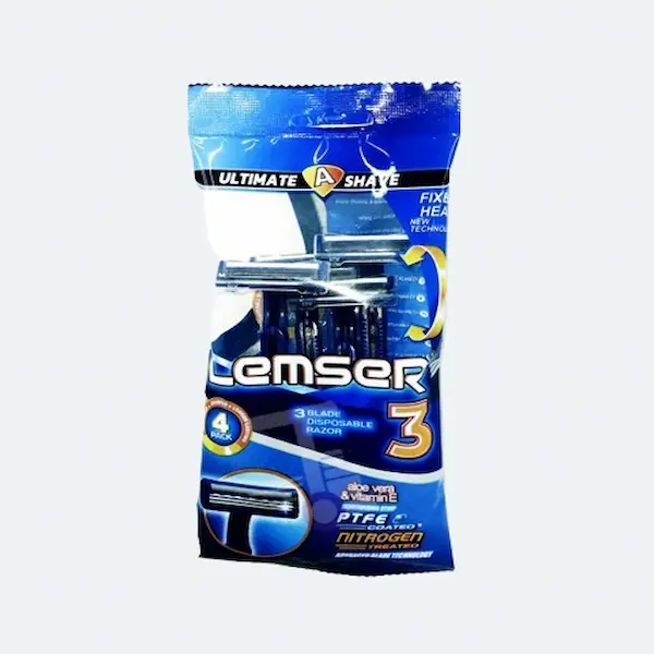 تیغ اصلاح سه لبه 4 عددی لمسر